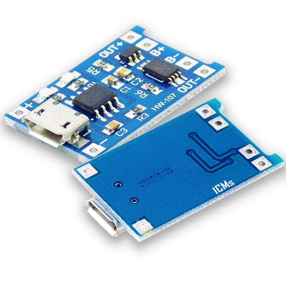 TP4056 / TP 4056 / TPA4056 DC Charging Boost, 18650 3.7v Lipo, Lithium Ion Battery Charging Module Board Kit with Protection Circuit for Portable Electronics