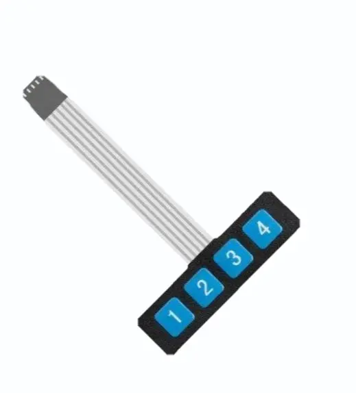 [C163] 1x4 4 Key Matrix Membrane Switch Keypad Keyboard Control Panel SCM Extended Keyboard