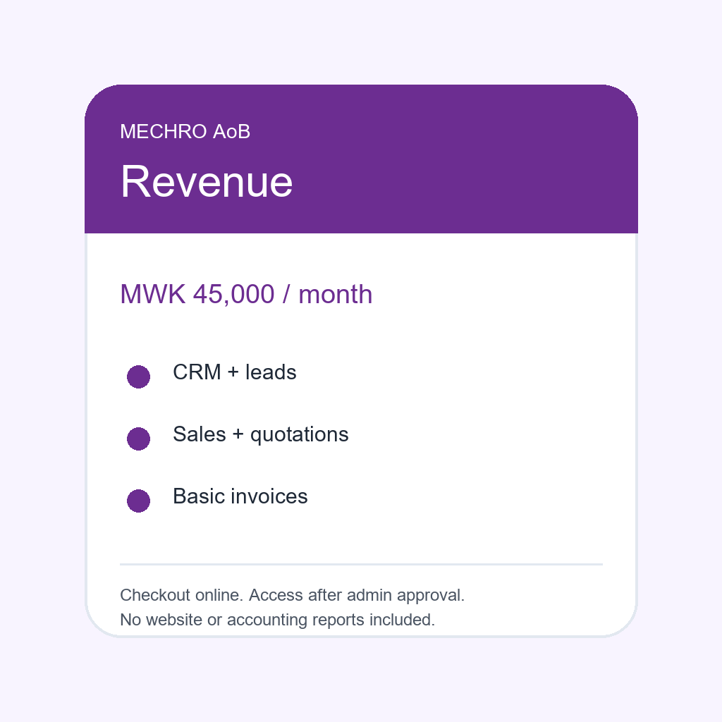Mechro AoB Revenue Subscription