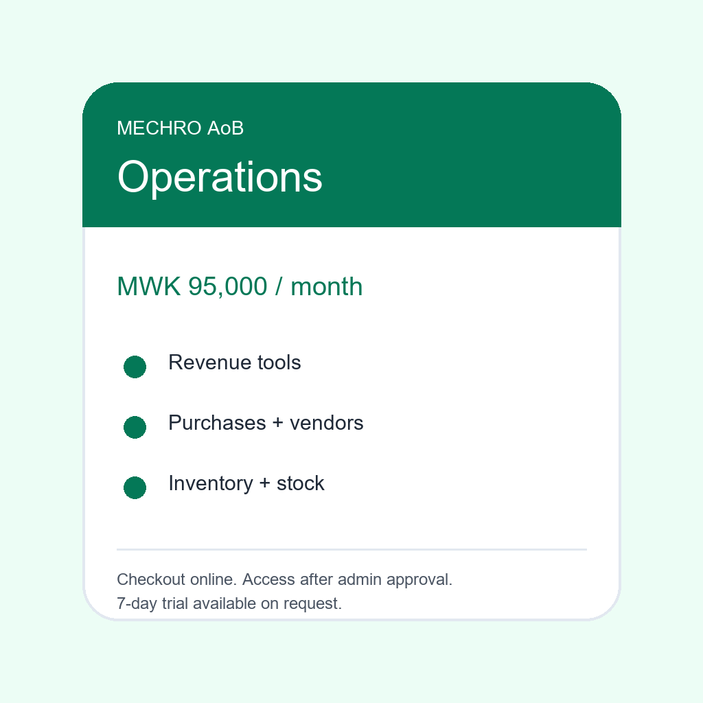 Mechro AoB Operations Subscription